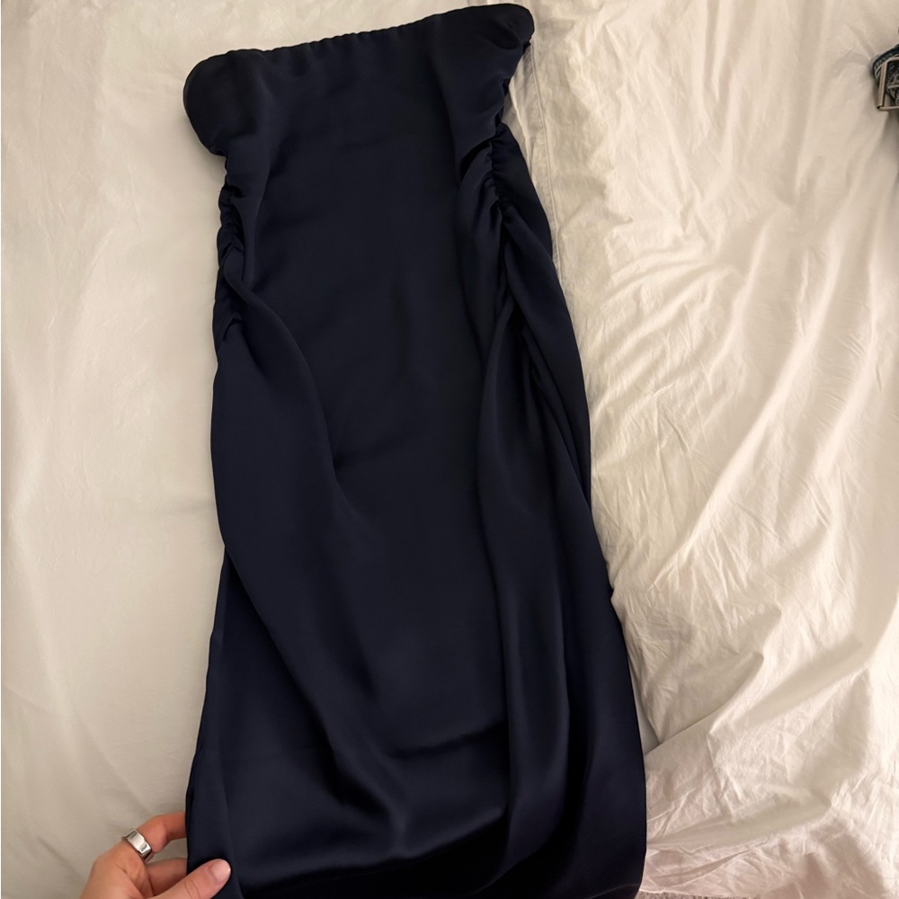 House of Harlow Blue Satin Maxi Dress